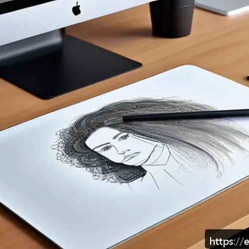 디지털 일러스트 태블릿 선택 기준 - A professional digital artist&rsquo;s workspace featuring a medium-sized graphic tablet with a textured su...
