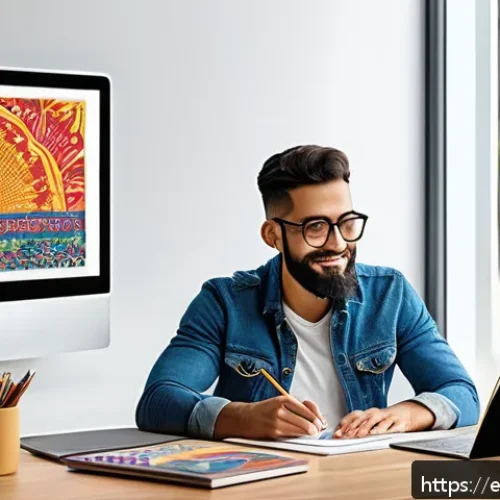 디지털 일러스트 자격증 종류와 취득 방법 - A professional digital illustrator workspace showcasing a Spanish-speaking creative artist seated at...